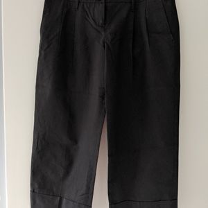 LOFT black pin striped capris